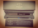 Пример № 3 (Перьевая) /  / Ручка: Parker Jotter / Место нанесения: № 13 / Шрифт: Vesna / Артикул: 2030947