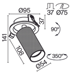 Встраиваемый светильник Technical C081CL-01-GU10-W