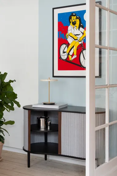 Настольная лампа Umage Asteria Move, Ø20х30,6 см, жемчужно-белый/латунь