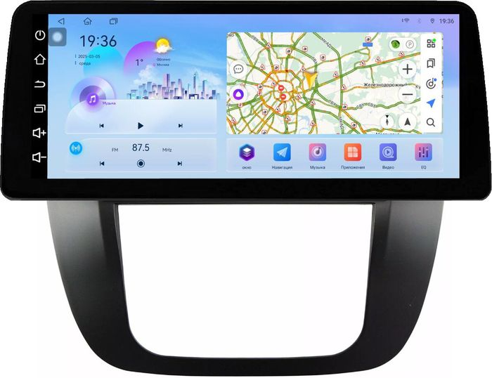 Магнитола для Chevrolet Tahoe 900 2006-2014 (рамка черная) - FarCar монитор 12.3" 2K QLED на Android 14, Быстрая, CarPlay, 4G SIM-слот