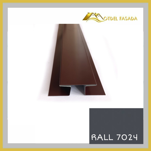 Стыковочный профиль для сайдинга сложный 75мм RALL 7024-Графитовый серый 2м