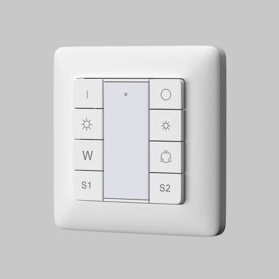 Кнопочная настенная панель 2 сцены, 1 группа DALI DT8 Цветной (RGB)+W Lighting control 721051