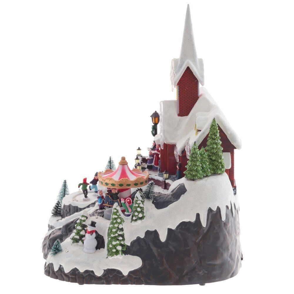 GAEM Фигурка декоративная "Рождество" (4 мелодии, подсвет, движ, 3xAA н/п, +USB), L34 W31 H38 см