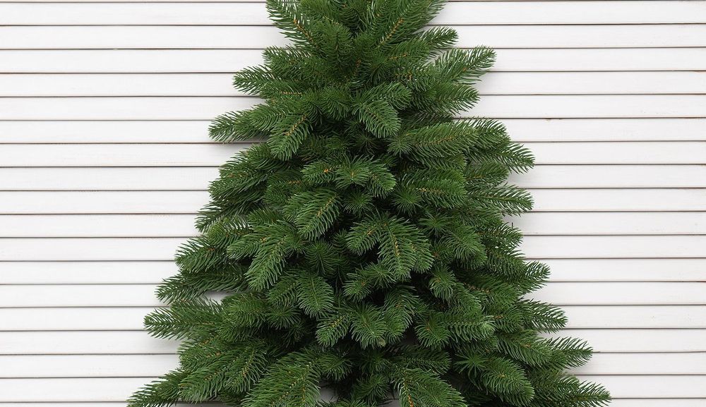 Ель половинка «Царская Де Люкс» настенная-подвесная (Литая хвоя) 90 см