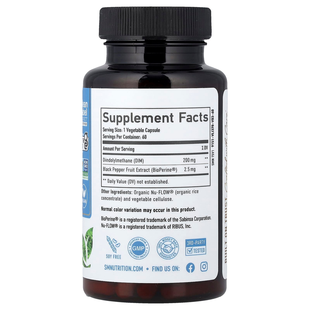 SMNutrition, DIM + BioPerine®, 60 капсул