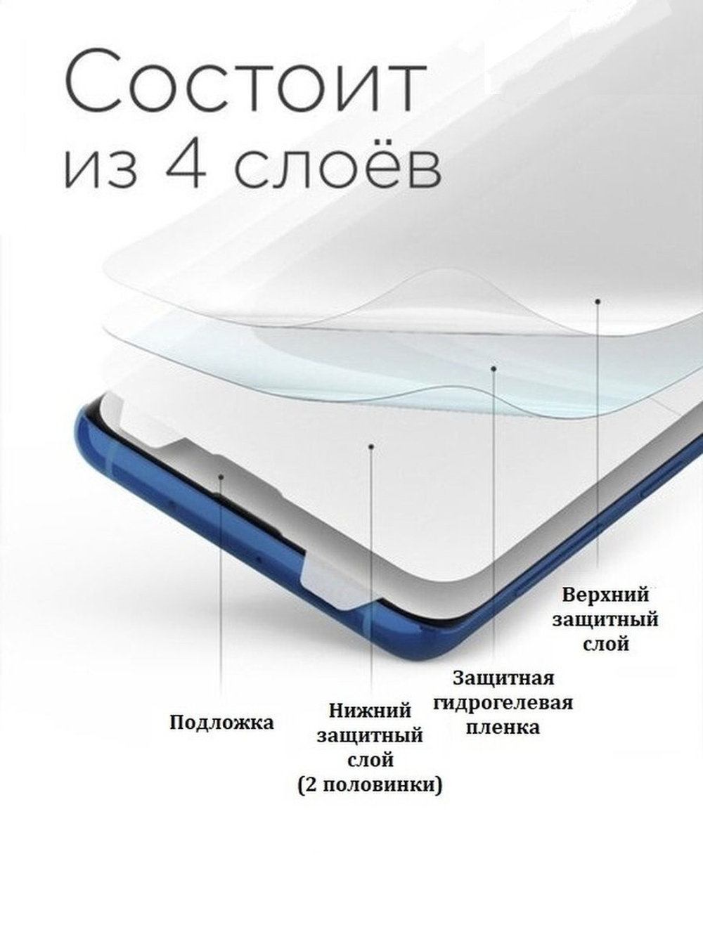 Защитная пленка гидрогелевая для планшета Xiaomi Redmi Pad 2 SE 8.7" самовосстанавливающаяся противоударная