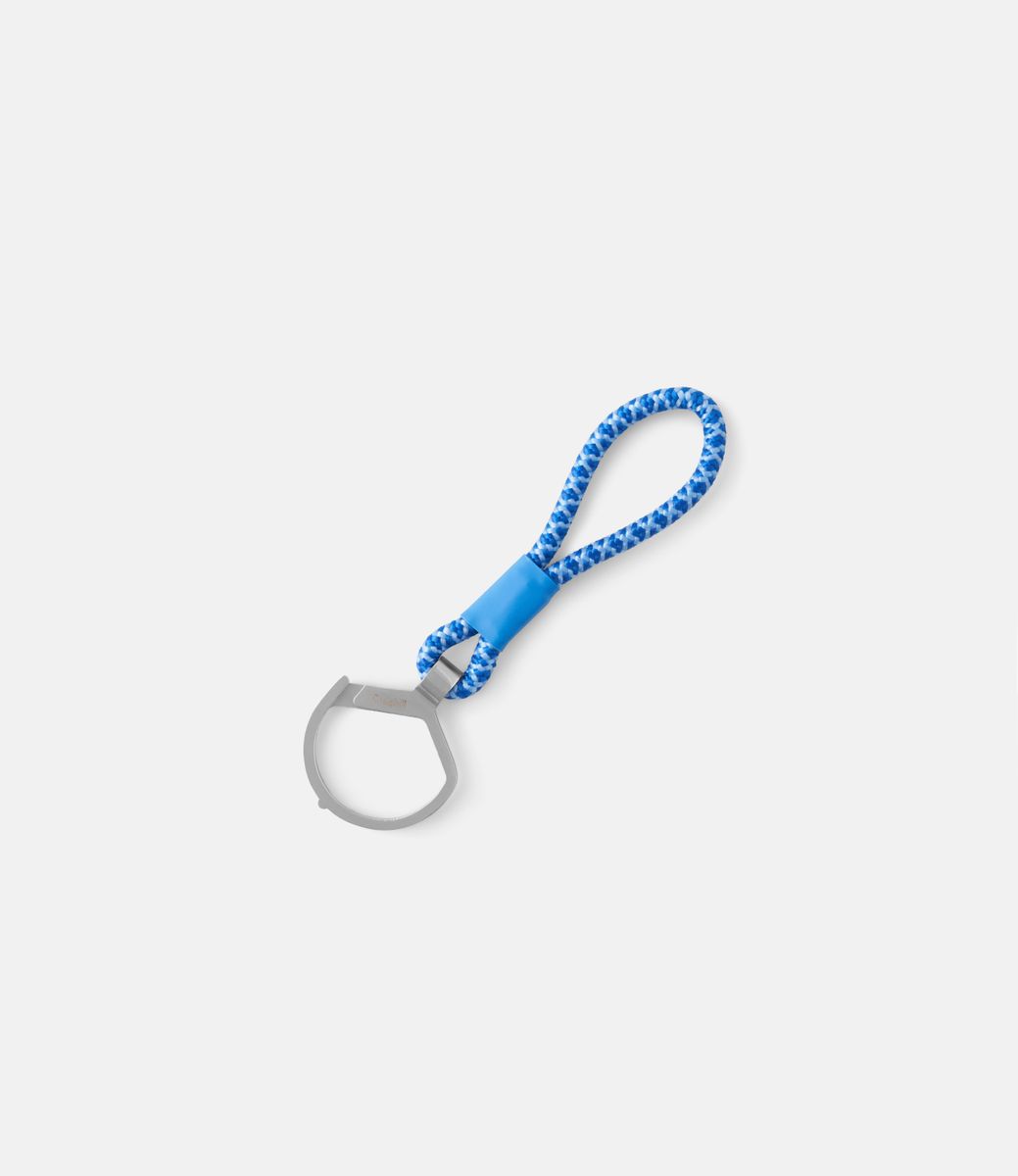 Rope Split Ring Blue — ключница-карабин