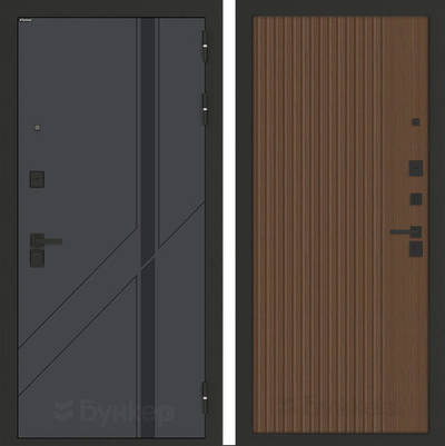 Входная дверь Бункер BN-12 - 29 Дуб кантри темный
