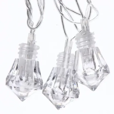 Гирлянда для дома 4,0 м 20 ламп LED с насадками КРИСТАЛЛ, прозрач.пров., авторежим.,IP-20 RG/RB (возможность соединения)