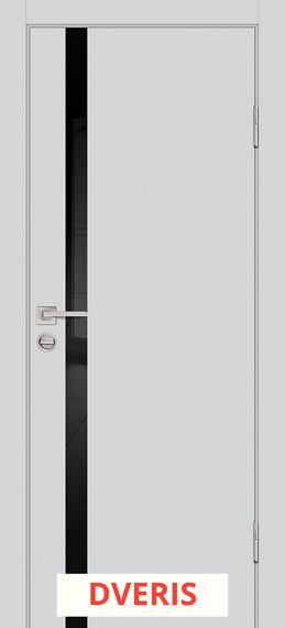 Межкомнатная дверь P-8 ПО молдинг кромка ABS с 2-х ст. (Агат/Черный лакобель)