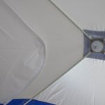 Палатка зимняя куб СЛЕДОПЫТ 1,5 х1,5 м, Oxford 210D PU 1000, S по полу 2,2 кв.м, цв. синий/белый