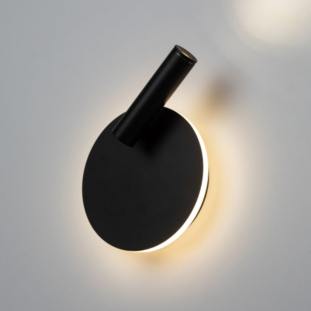 Светильник декоративный настенный светодиодный ЭРА EDGAR WL55 BK COB 5Вт / SMD 7Вт 4000К IP20 черный