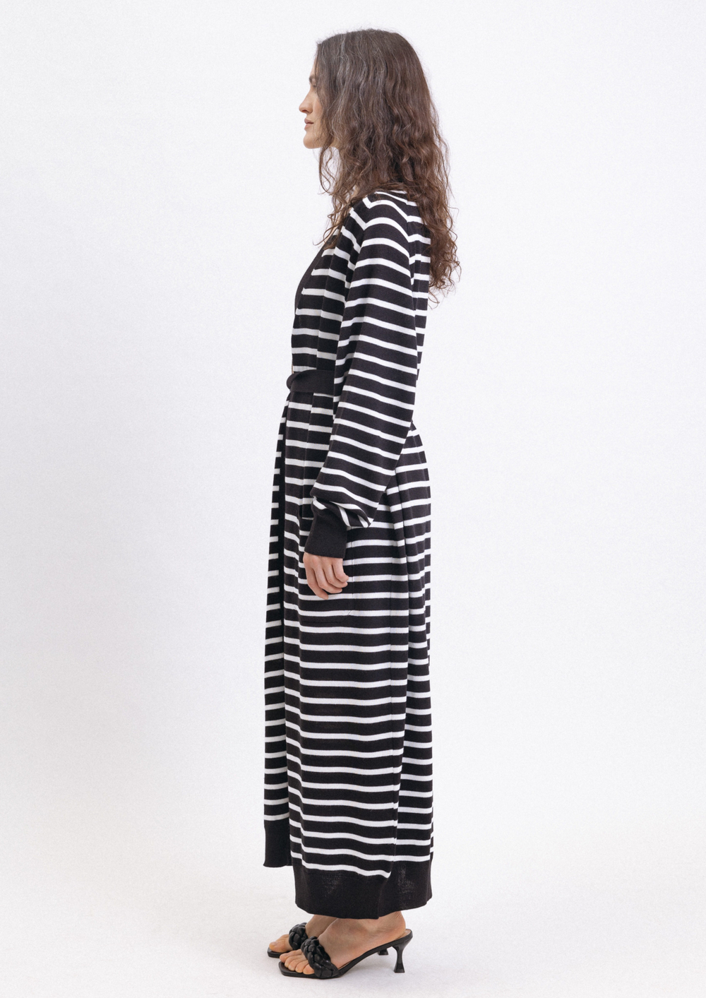 Кардиган удлиненный в полоску