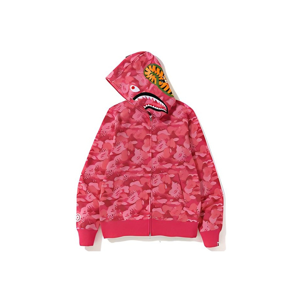 A Bathing Ape Fire Camo Shark Full Zip Худи