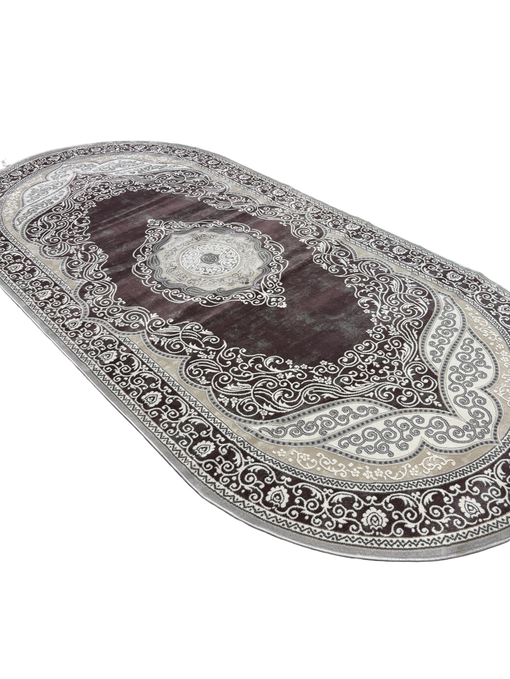 Ковер Rimma Lux 36868J L.Grey/Lila Овал
