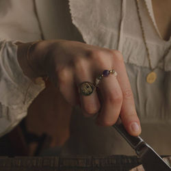 кольцо с аметистом