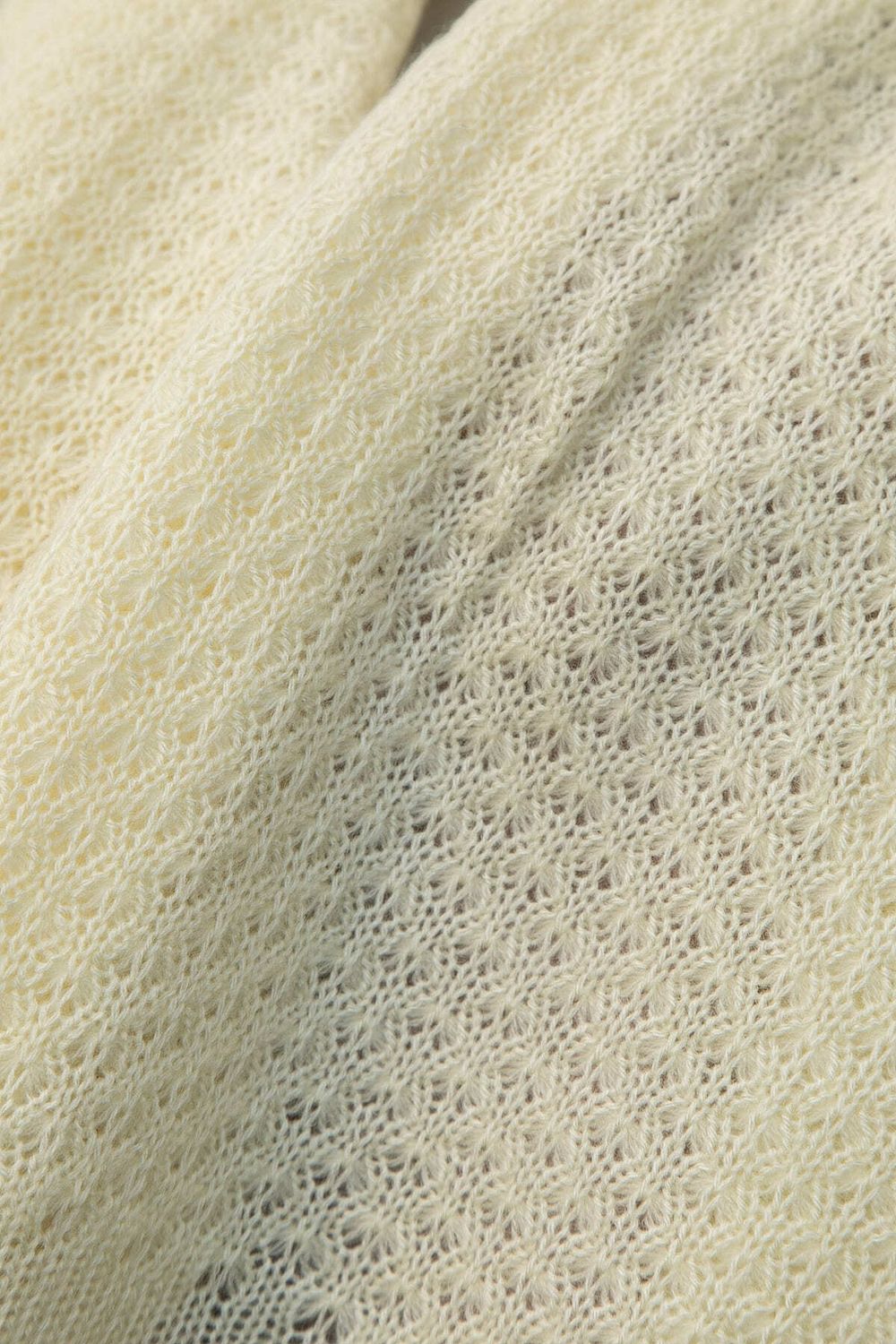 Вязаный палантин (молочный) ВП02-1М LT Collection