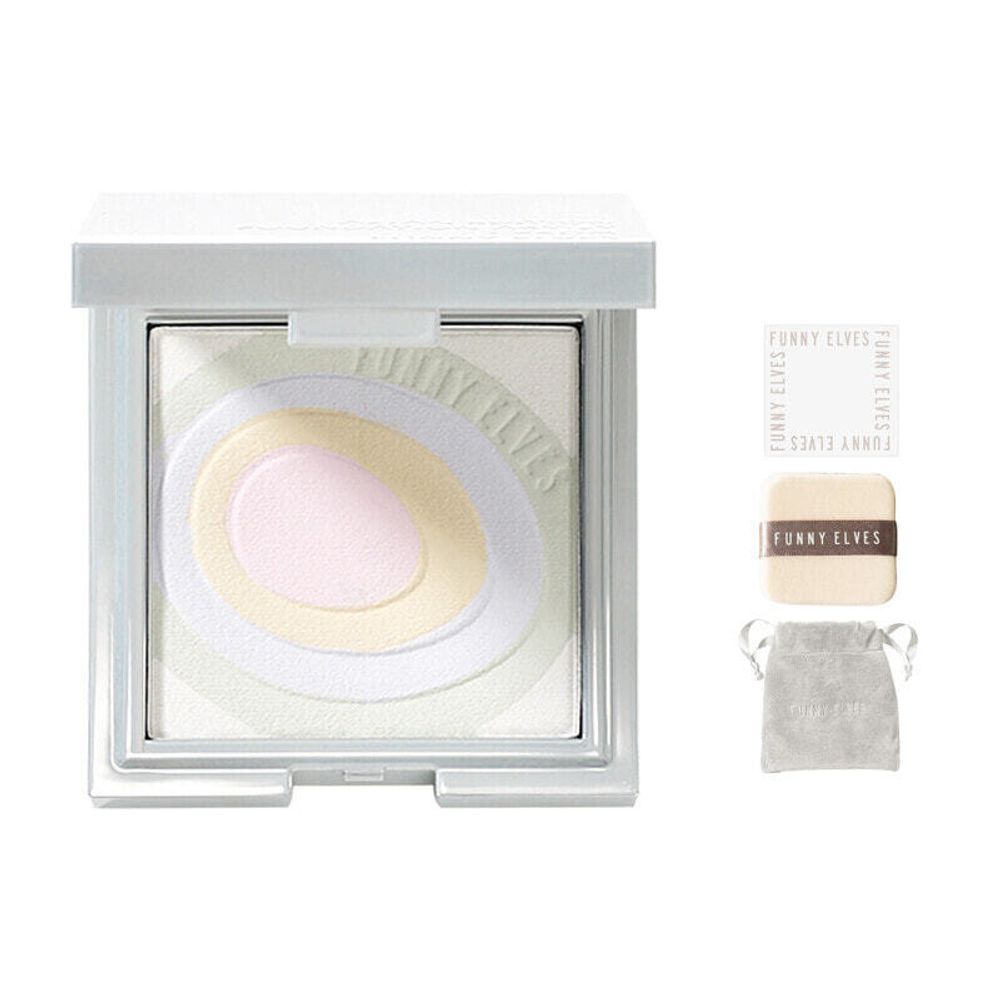 Пудра для лица FUNNY ELVES Nebula Bare Light Powder Puff Oil Control Poreless Complexion Setting 7.5g/7.5g*2