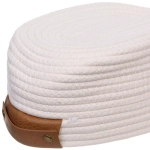 Корзинка плетёная интерьерная «ФРЕТТА», цвет светло-серый, 26*19*12см, (лейбл селфи)