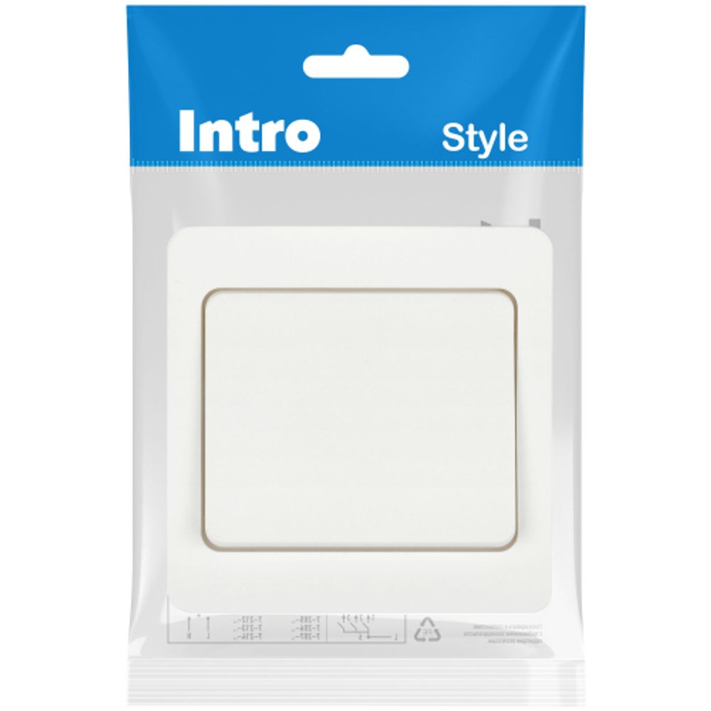Выключатель Intro Style 7-101-01 10А-250В, IP20, СУ, белый