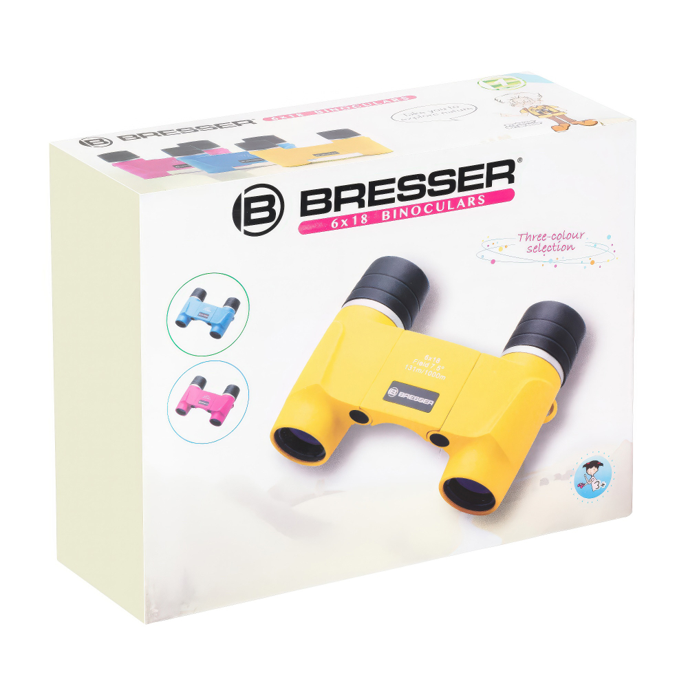 Бинокль детский Bresser Junior 6x18 FF, розовый - Упаковка