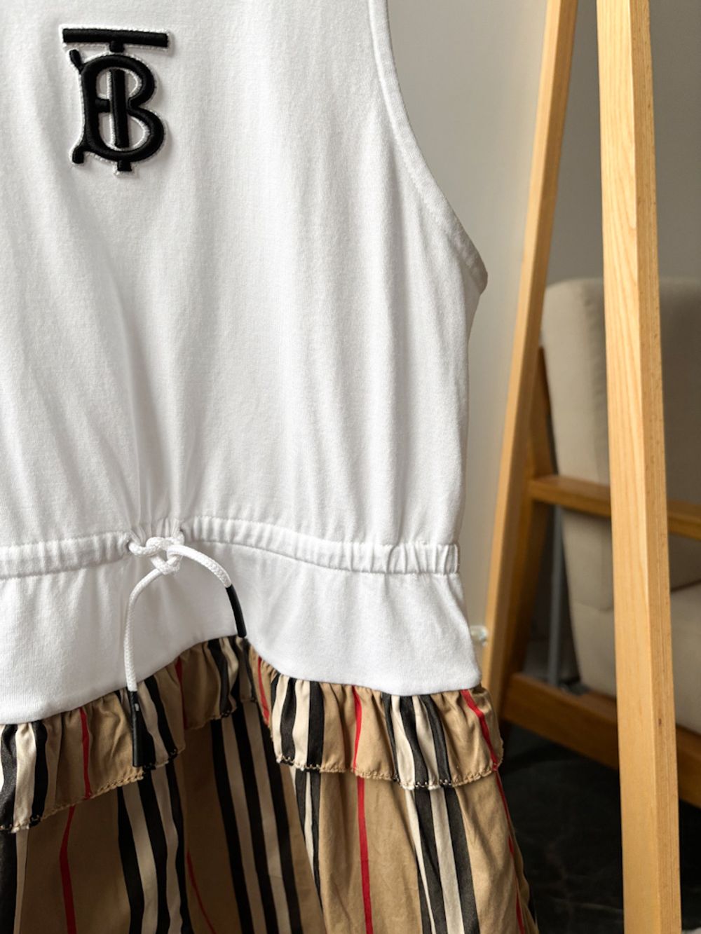 Хлопковое платье сарафан Burberry, 128