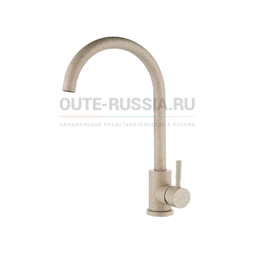 Смеситель кухня OUTE T40313BK-302 елочка гайка песочный гранит
