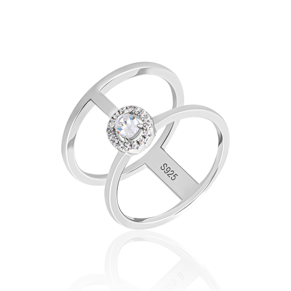 Кольцо двойное овал