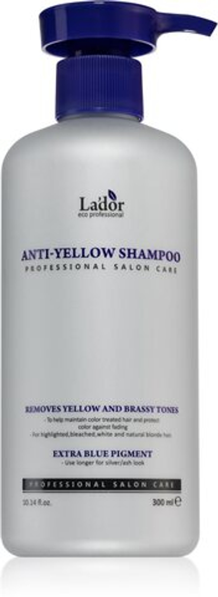 La'dor Anti-Yellow - фиолетовый тонирующий шампунь для светлых волос /   300  ml  / GTIN 8809500815334