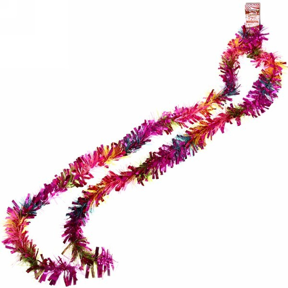 Мишура 2м 7см «Радужные огни», микс