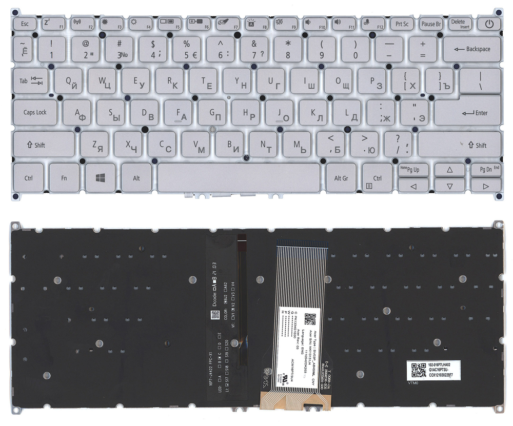 Клавиатура для ноутбука Acer Swift 3 SF314-54 белая