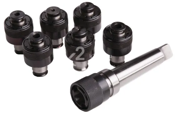 Патрон резьбонарезной Optimum КМ3 с набором головок М3-М12 (7 шт.)