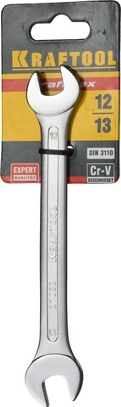 KRAFTOOL 12 х 13 мм, рожковый гаечный ключ (27033-12-13)