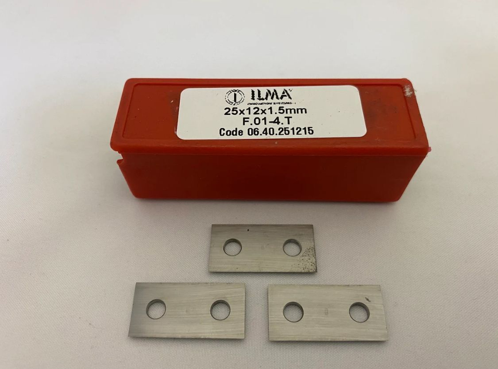 Нож сменный твердосплавный 25x12x1,5 стандарт HW 35° Z=2 NR, ILMA (2 отв)