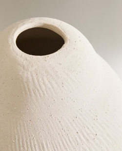 Zara Home Ваза из керамики, цвет бежевый, 32 см