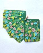 Мини-открытка "Цветы. Зеленые"