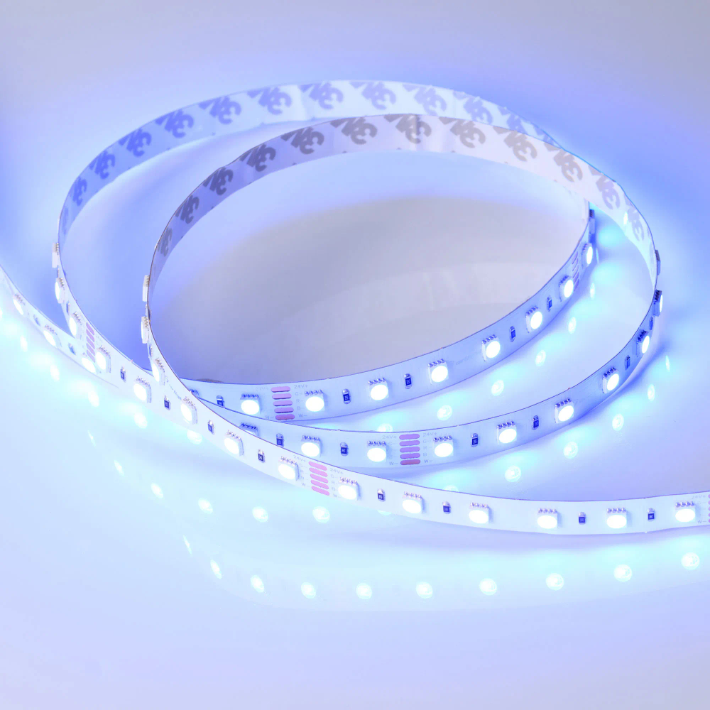 Светодиодная лента RT 2-5000 24V RGBW-One Day 2x (5060, 300 LED, LUX) (Arlight, 19.2 Вт/м, IP20) 019151