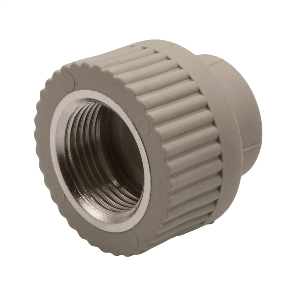 Муфта комб. в.р. EVER PLAST 25х3/4 серый россия     3619