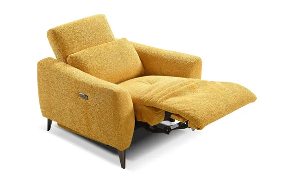 Кресло-реклайнер с электроприводом Jasper, желтое