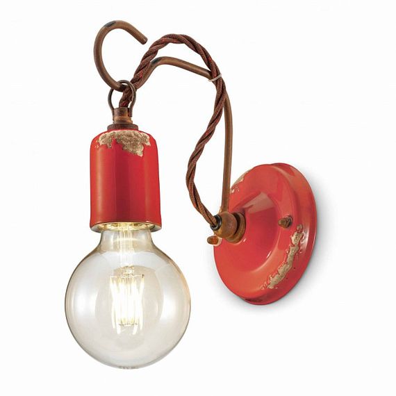 Настенный светильник Ferroluce C665 Vintage rosso (Италия)