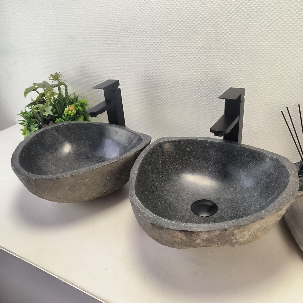 Раковина из речного камня ПАРА! RS-63695 39*37*15