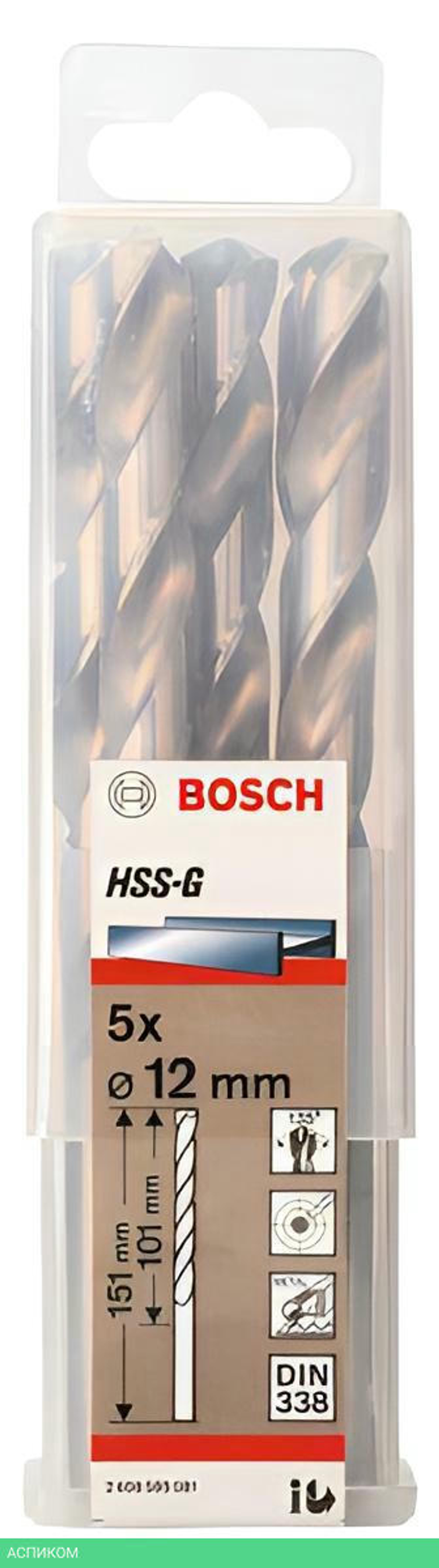 Сверло Bosch HSS-G Standard 12.0мм по металлу 2.608.595.081