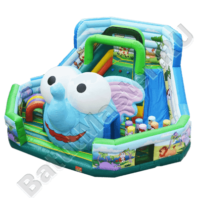 Коммерческий надувной батут "Слоновья голова"