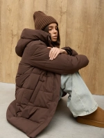 Куртка зимняя удлиненная с капюшоном