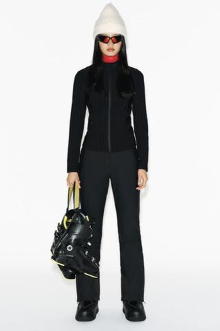 ZARA ВЕТРОЗАЩИТНЫЕ И ВОДОНЕПРОНИЦАЕМЫЕ БРЮКИ С ВЫСОКОЙ ПОСАДКОЙ, ЧЕРНЫЙ