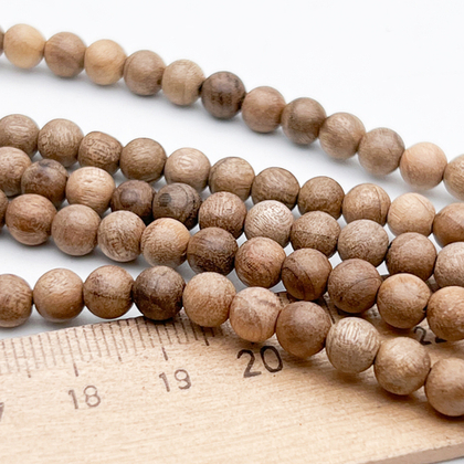 Деревянные бусины, шар, цвет акация, диаметр около 6-6,2 мм, цена за 33-34 шт (1/2 нити)