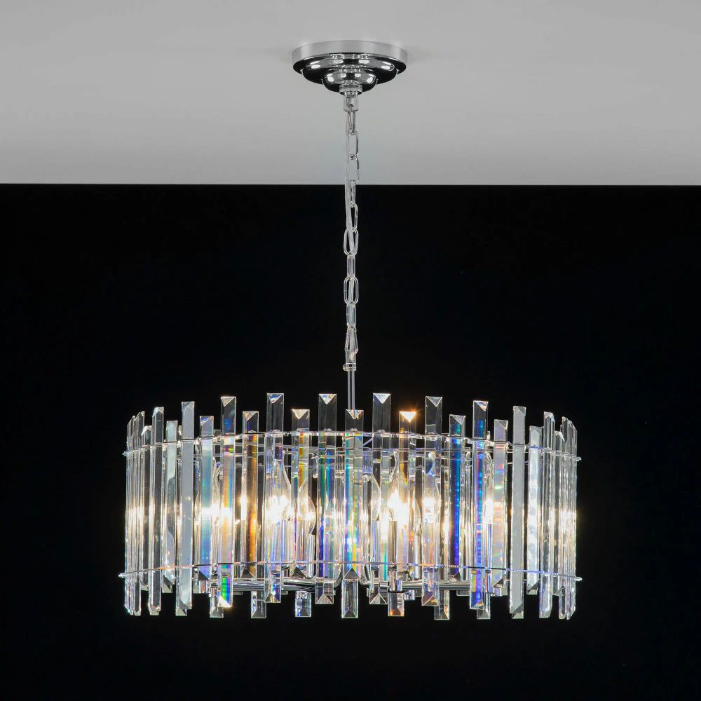 Citilux Ингвар CL334181 Люстра подвесная хрустальная Хром