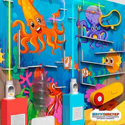 Интерактивная игровая стена «Океан Друзей», 2×0,5×1,8 м