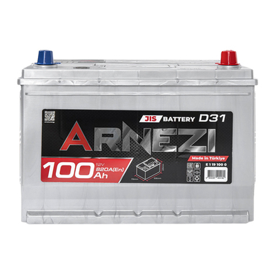 Аккумулятор ARNEZI JIS SMF 100 А/ч обратный R+ 306x176x225 D31 EN 820 А