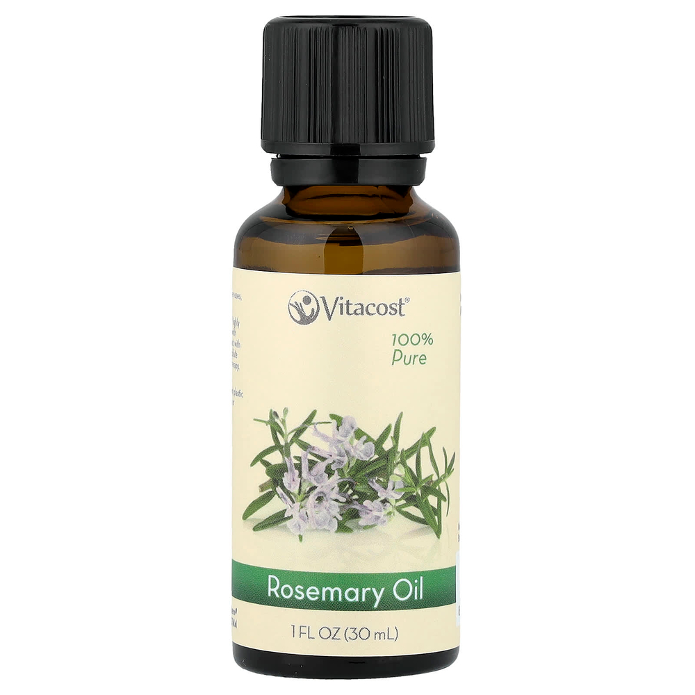 Vitacost, 100% чистое масло розмарина, 30 мл (1 жидк. унция)